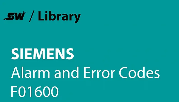 Como resolver o alarme F01600 da Siemens?
