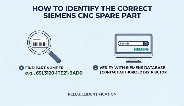 Como identificar a peça sobressalente CNC da Siemens correta