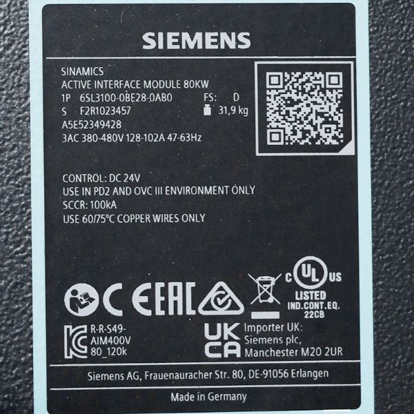 6SL3100-0BE28-0AB0 SIEMENS - 61018