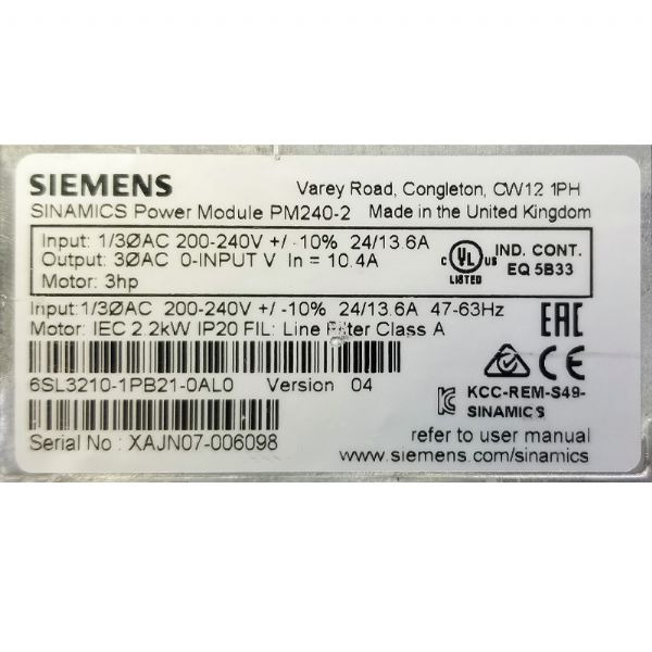 6SL3210-1PB21-0AL0 - 63299
