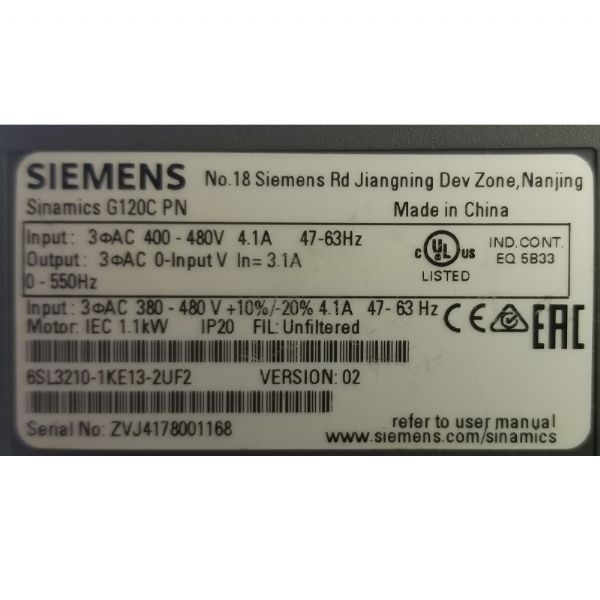 6SL3210-1KE13-2UF2 - 63328