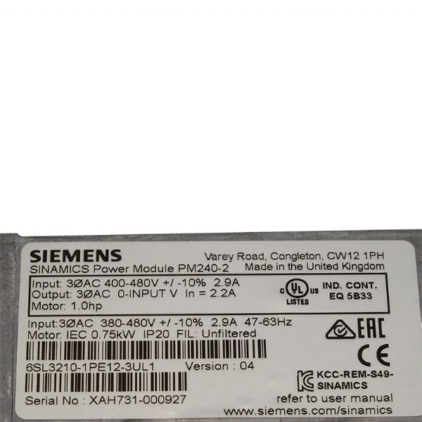 6SL3210-1PE12-3UL1 - 63367