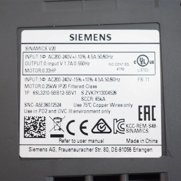 6SL3210-5BB12-5BV1 - 63405