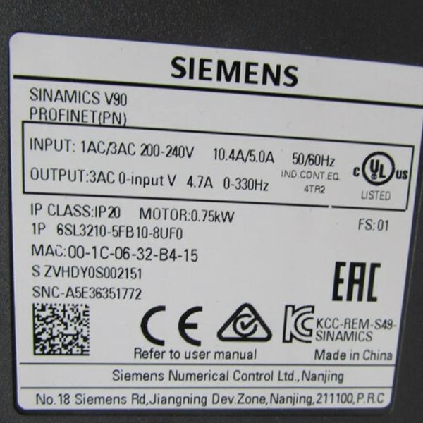 6SL3210-5FB10-8UF0 - 63430