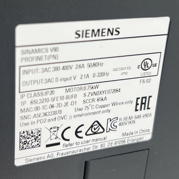 6SL3210-5FE10-8UF0 - 63432