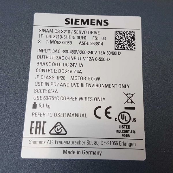 6SL3210-5HE15-0UF0 - 63448