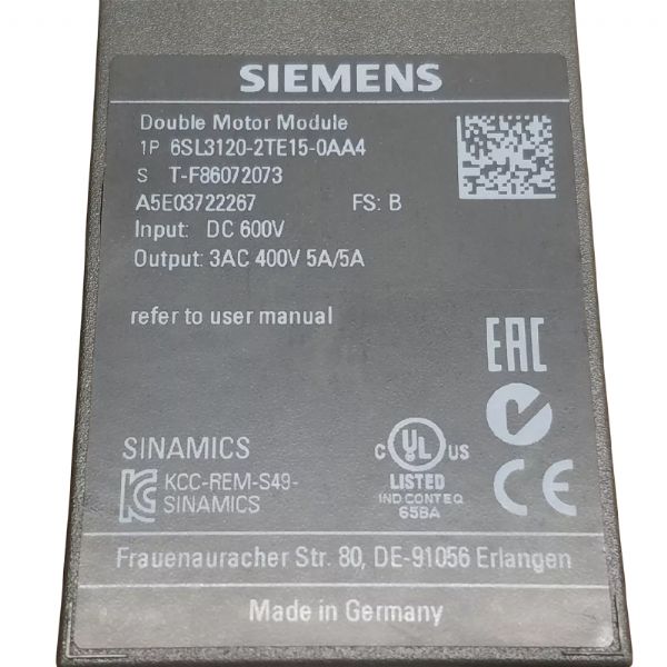 6SL3120-2TE15-0AA4 - 63453