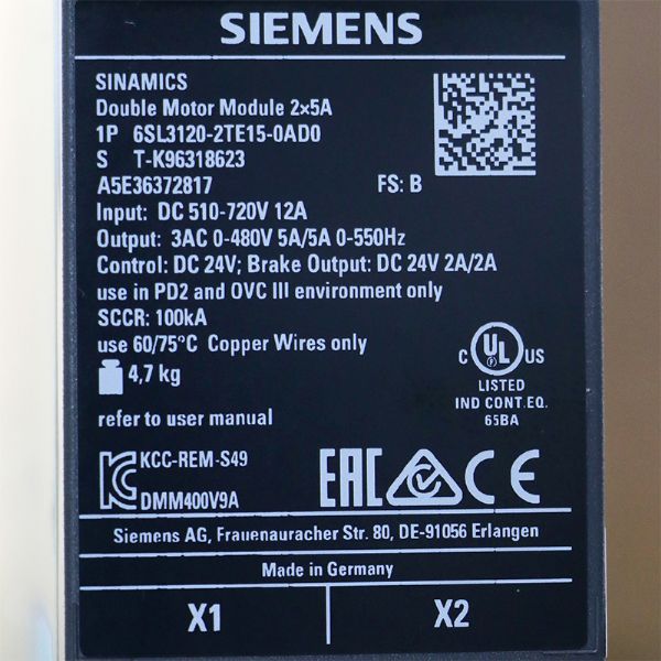 6SL3120-2TE15-0AD0 - 63454
