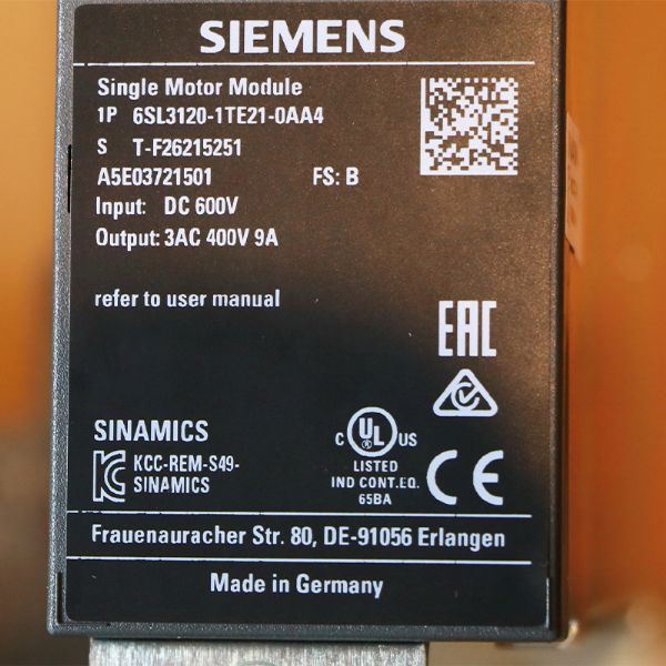 6SL3120-1TE21-0AA4 - 63457