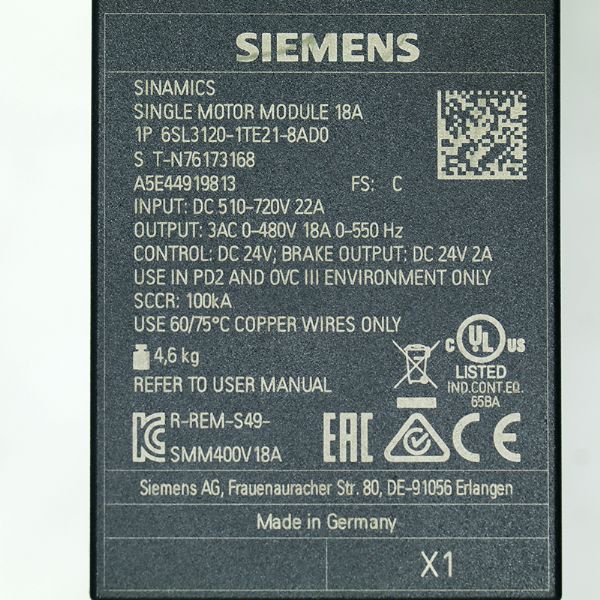 6SL3120-1TE21-8AD0 - 63459