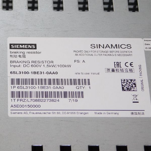 6SL3100-1BE31-0AA0 - 63474