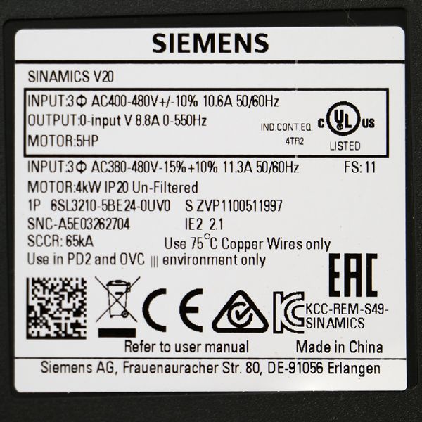 6SL3210-5BE24-0UV0 - 61685